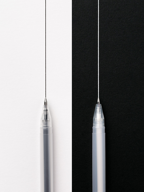 Набор ручек гелевых "Сонет", 2 шт, 0,6 мм (белая, черная) 606x758